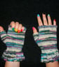 Fingerless Gloves with Ruffle Cuff Knitting Pattern. PDF Knitting Pattern - Image 1