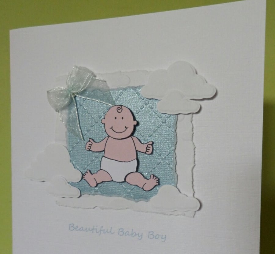 Beautiful Baby Boy A5 Card