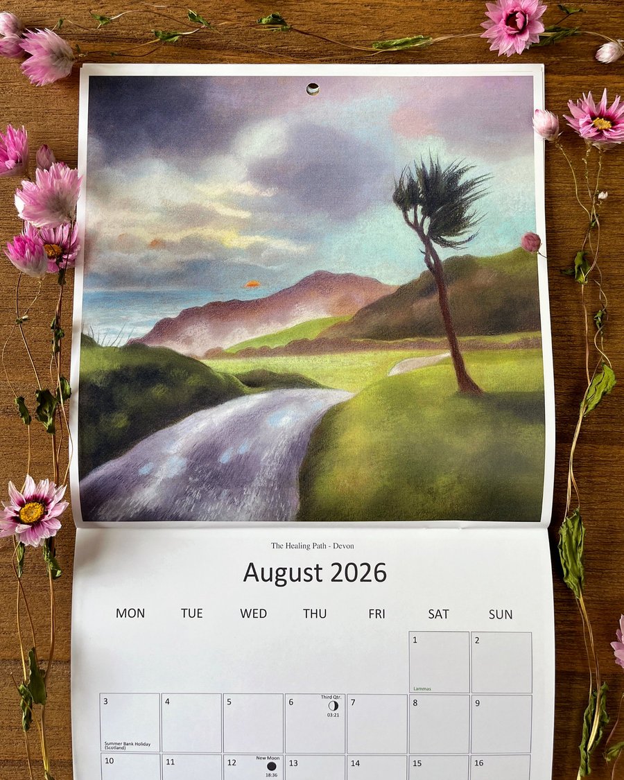 2026 Nature Art Calendar: Wildlife illustrations, calendar, Perfectly Imperfect