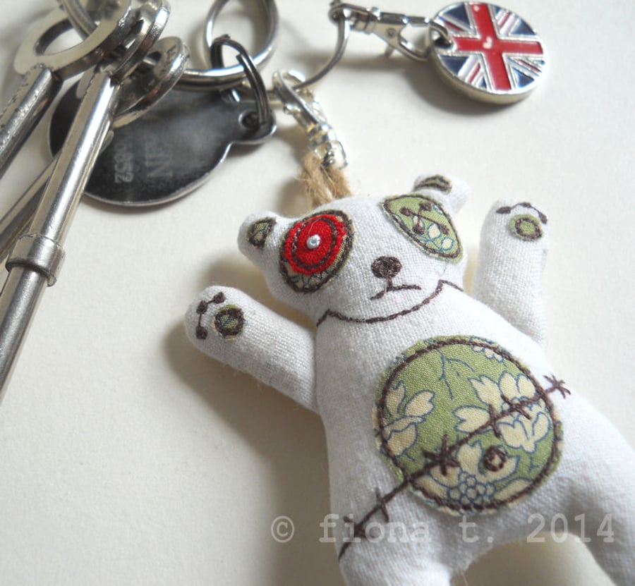 zombie panda bag charm