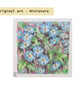 Forget me not flowers, original art miniature, tiny artwork - Image 2
