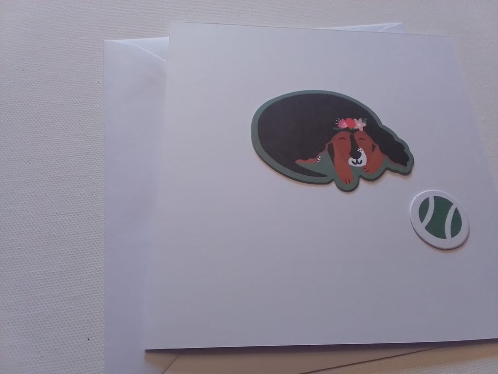 Handmade card. Any occasion card. Dog. Birthday card. Ref 308