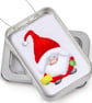 Santa Christmas decoration, 3D Father Christmas in a little tin, decoration - Image 3