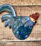 Handmade pottery Cockerel wall hanging - Image 4