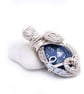 Lapis lazuli pendant; wire wrapped pendant - Image 3