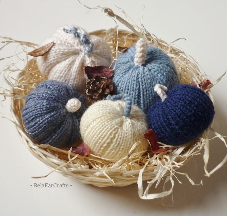 Welcome baby boy! - Nursery pumpkins (5) - Baby shower decor - New mom gift