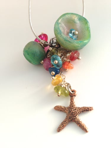Rainbow Starfish Necklace
