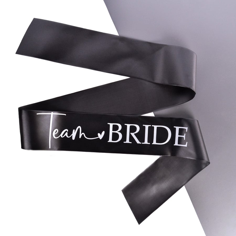 Team Bride Hen Party Sashes - Black and White Hen Party Accessories Bag Filler