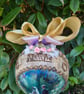 Personalised Wedding Bauble. Hand-Made Newlywed Keepsake Gift - Image 3