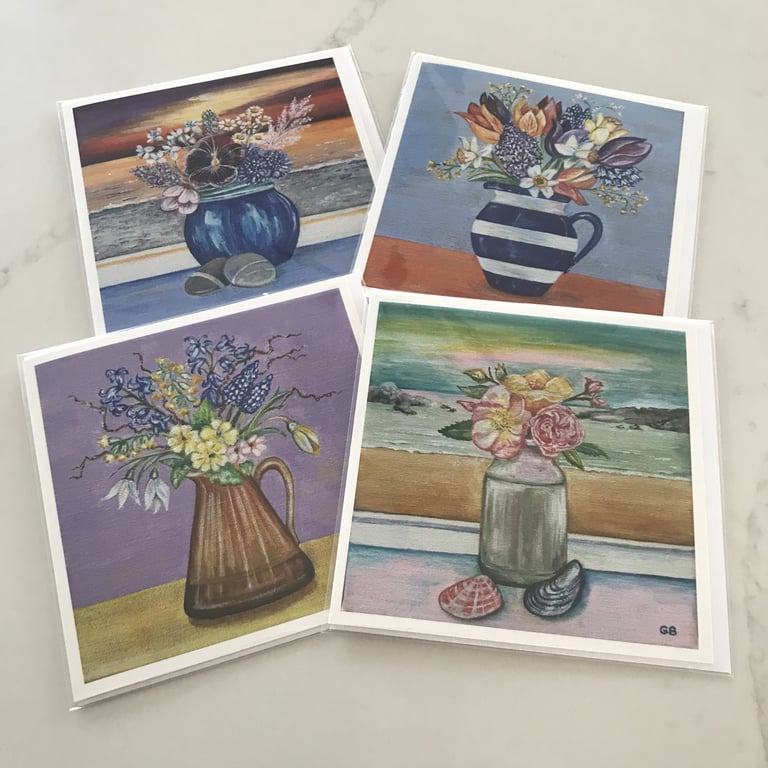 Set of 4 Still Life Greeting Cards