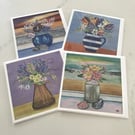 Set of 4 Still Life Greeting Cards