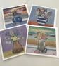 Set of 4 Still Life Greeting Cards