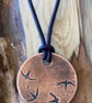 Dark Swift - Handmade Etched Copper Earrings SMALL - Image 3