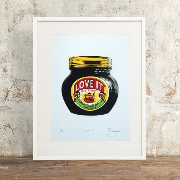 Love It Marmite Hand Pulled Limited Edition Screen Print