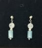 Aquamarine and Crackle Quartz Earrings - Image 3