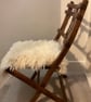 Vintage Folding Campaign Chair Fluffy Mongolian Faux Fur Teddy or Dolls Chair - Image 4