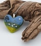 Fused Glass Heart Pendant - Image 1