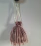 Pink Velvet drawstring pouch, Potli bag with tassel trim.  - Image 3
