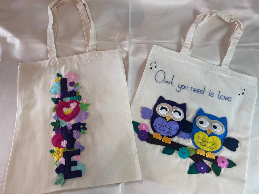 Hand Stitched Tote Bag