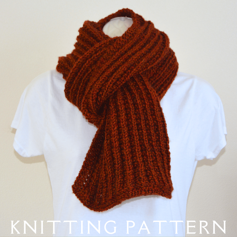 The Lofty Scarf Knitting Pattern PDF Version By Email