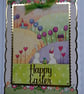 Happy Easter Card Cute White Bunnies Rabbits Easter Egg 3D Luxury Handmade Card  - Image 1