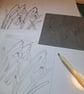An original handprinted linoprint of snowdrops - Image 10