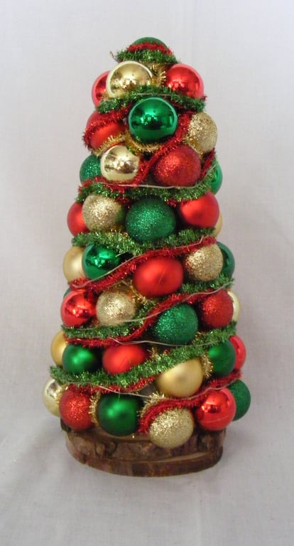 Red, Green and Gold Handmade Christmas Tree