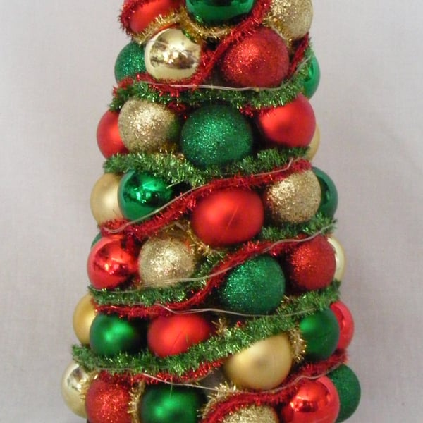 Red, Green and Gold Handmade Christmas Tree