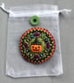Hand Embroidered Pumpkin Witch Brooch - Image 4