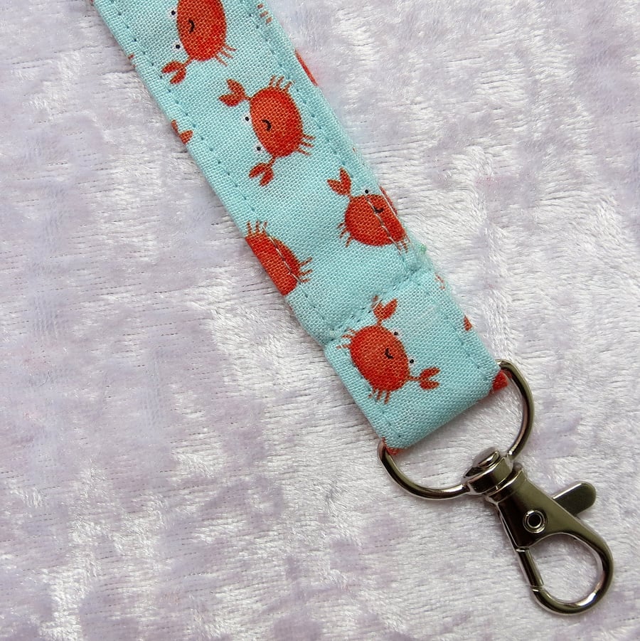 Cotton lanyard, with swivel lobster clip, 19.5 inches in length