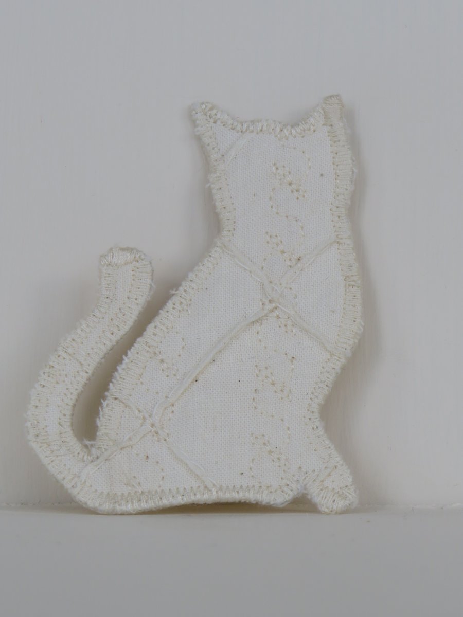 Cat Fabric Brooch