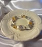 Yellow Phantom Quartz, Pearl, Grey Moonstone & Clear Quartz Bracelet
