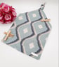 Blue embroidered peg bag, clip on, free uk delivery  - Image 4