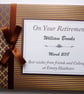 Brown and gold Retirement Guest book, retirement keepsake, gift - Image 1