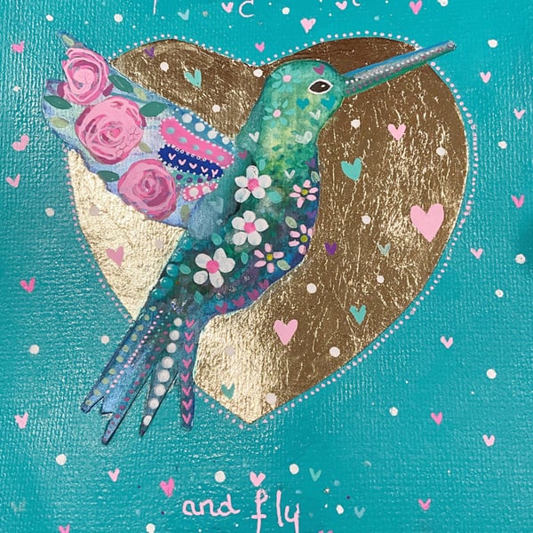 Spread your wings and fly Hummingbird Art