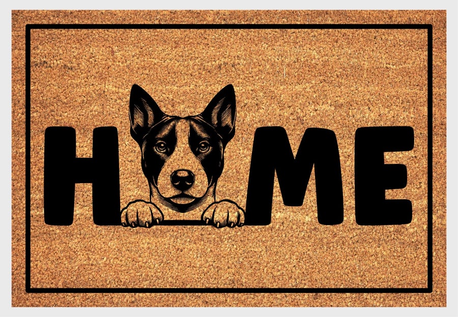 Basenji Home Door Mat No.1 - Basenji Dog Welcome Mat - 3 Sizes