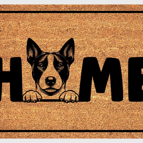 Basenji Home Door Mat No.1 - Basenji Dog Welcome Mat - 3 Sizes