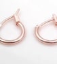 (EK63 rose gold) 10 pcs, 18mm DIY Rose Gold Plated Earrings Hoop Findings 