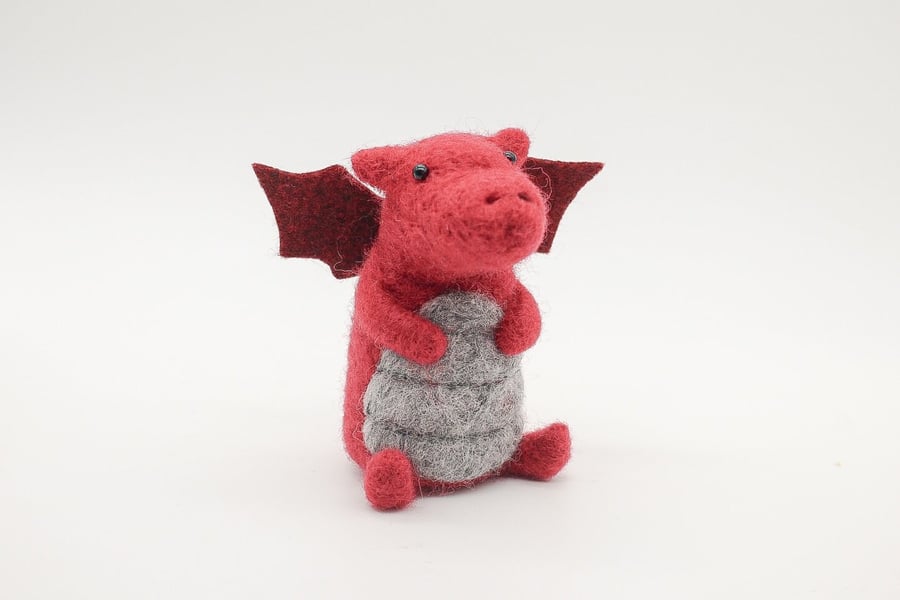 Woolly Dragon - Needle Felted Handmade Decoration