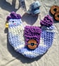Purple lilac chicken pouch cotton coin purse, Birthday gift, Christmas gift