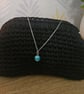 Blue paint pour necklace - Image 3