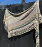 Asymmetrical Triangle Stripped Lace Shawl Wrap  - Image 5