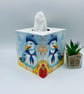 Wooden tissue box cover, Seagull, Seaside decor - Image 4