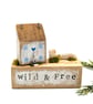 Handmade Tiny Oak Cottage Home Decor 'Wild & Free' - Image 6