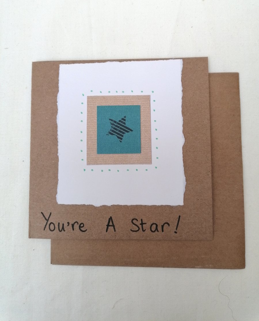 You're a Star Card, Handmade Recycled Card