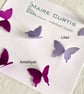 Mini Silk Satin Butterflies in Shades of Violet - Image 2