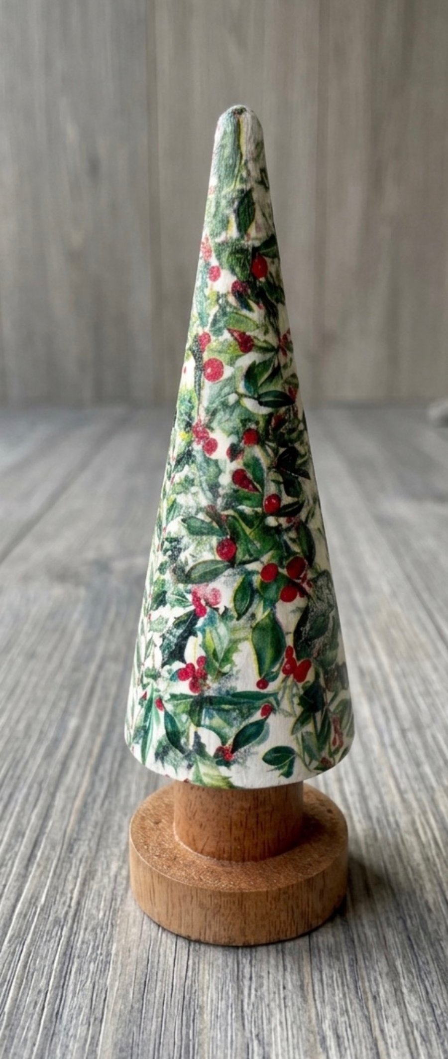 Mango Wood Cone Christmas Tree - Folksy