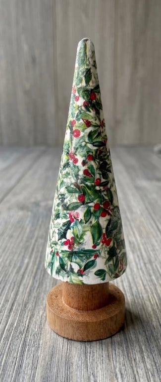 Mango Wood Cone Christmas Tree