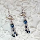Royal Blue Glass Earrings