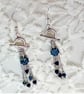 Royal Blue Glass Earrings
